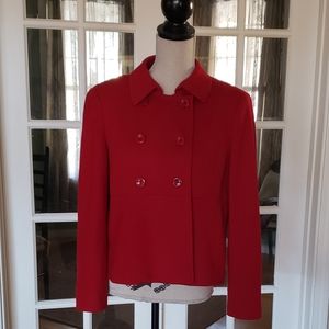 Talbots Red Pea Coat